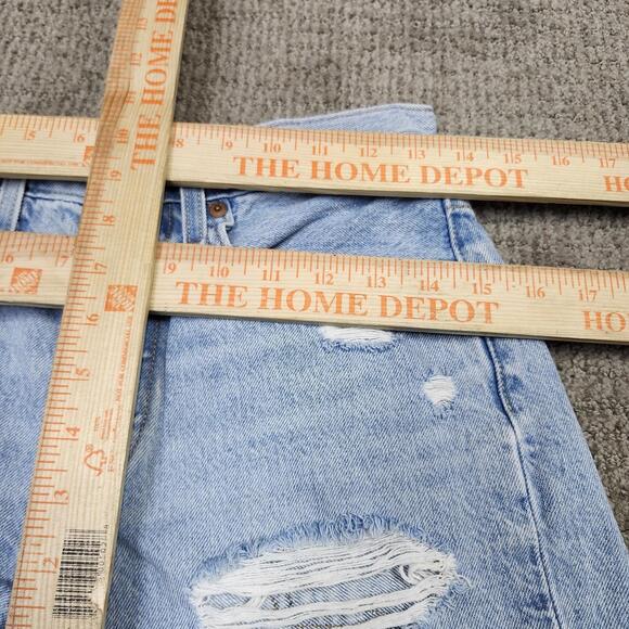 Levi's Light Blue Distressed Women's Shorts - Picture 4 of 8